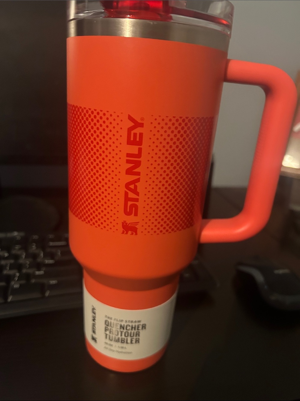 Stanley Orange Insulated Travel Tumbler with Handle - Picture 2 of 8